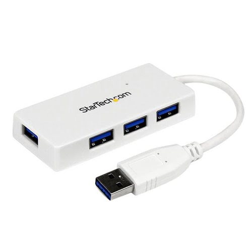 Grosbill Switch StarTech Portable 4 Port Mini USB 3.0 Hub - White