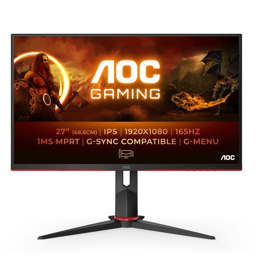 Grosbill Ecran PC AOC 27G2SPU/BK 27" FHD/165Hz/IPS/1ms/Pivot/Adap Sync