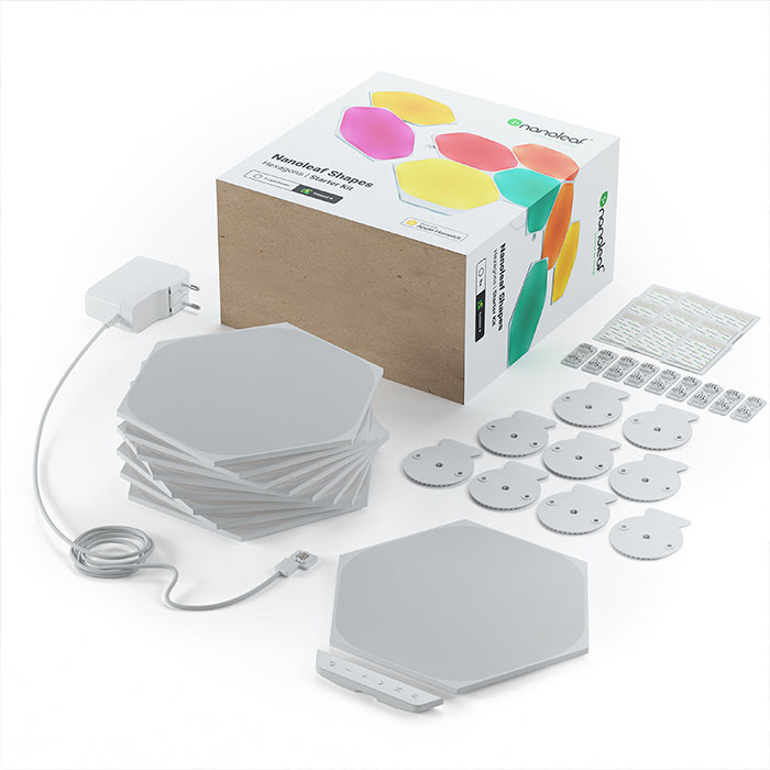 Nanoleaf Shapes Hexagons Starter Kit - 9 pièces  (NL42-0002HX-9PK) - Achat / Vente Objet connecté / Domotique sur grosbill-pro.com - 4