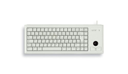 G84-4400 TRACKBALL KEYBOARD Clavier filaire miniature, trackball, USB, gris clair, AZERTY - FR - Achat / Vente sur grosbill-pro.com - 2