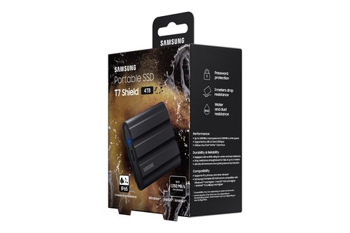 Samsung T7 SHIELD 4To Black (MU-PE4T0S/EU) - Achat / Vente Disque SSD externe sur grosbill-pro.com - 10