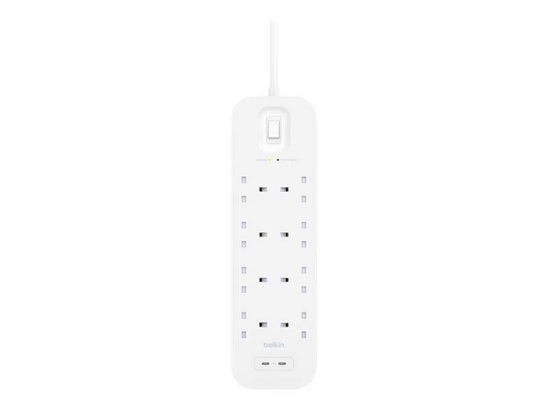 Surge Protection 8 Outlet Dual USB-C 30w - Achat / Vente sur grosbill-pro.com - 0