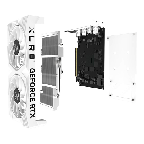 PNY GeForce RTX 4060 8GB XLR8 VERTO DF Blanc - Carte graphique - 4
