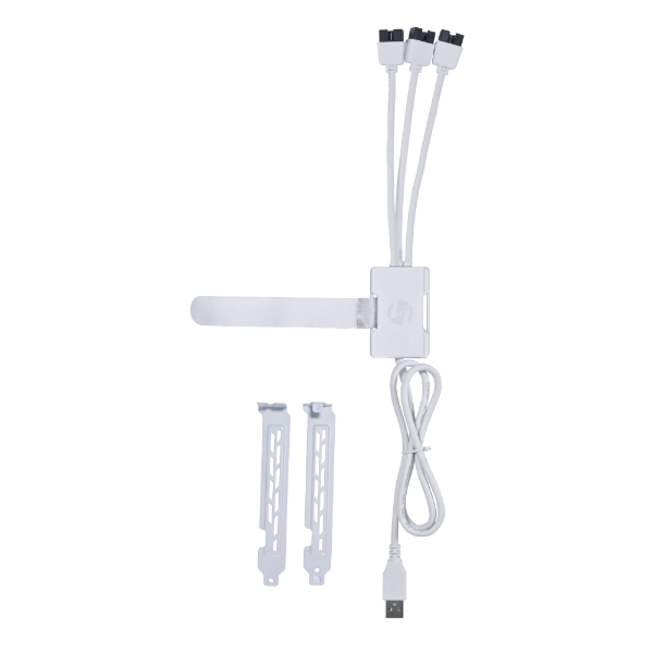 Hub USB 2.0 1 vers 3 - Blanc