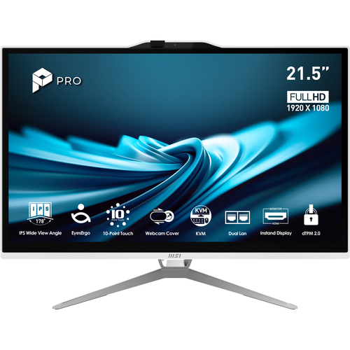 PRO 21.5" tact FHD/i3-14100/8Go/512Go/W11 Blanc