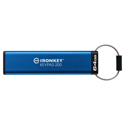 Grosbill Clé USB Kingston 64GB IRONKEY KEYPAD 200 AES-256