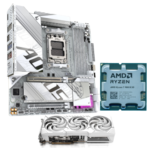9070 Pure + 9800X3D + B850M W