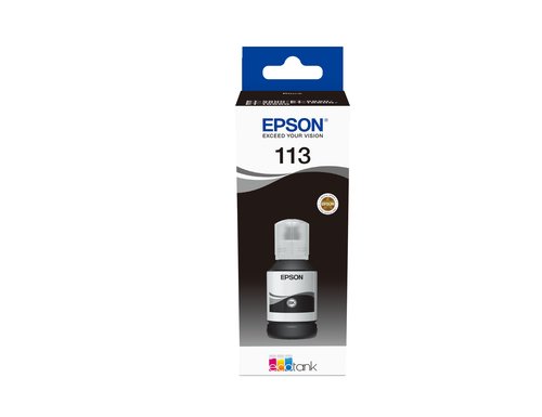 Flacon EcoTank 113 Noir pour imprimante Jet d'encre Epson - 0