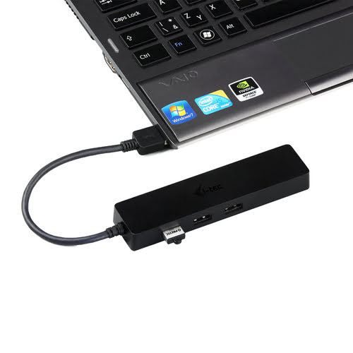 I-TEC USB 3.0 Slim HUB 3 Port with Gigabit Ethernet Adapter ideal for Notebook Ultrabook Tablet PC s - Achat / Vente sur grosbill-pro.com - 3