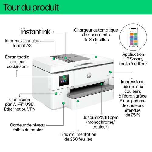 HP OFFICEJET PRO 9720E WF AIO - Achat / Vente sur grosbill-pro.com - 11