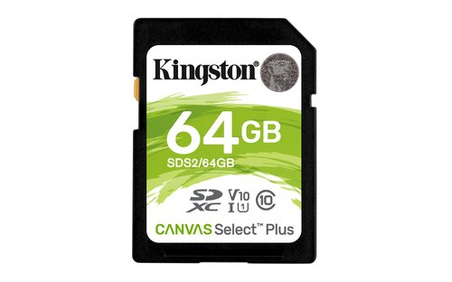 Grosbill Carte mémoire Kingston 64GB SDXC 100R C10 UHS-I U1 V10