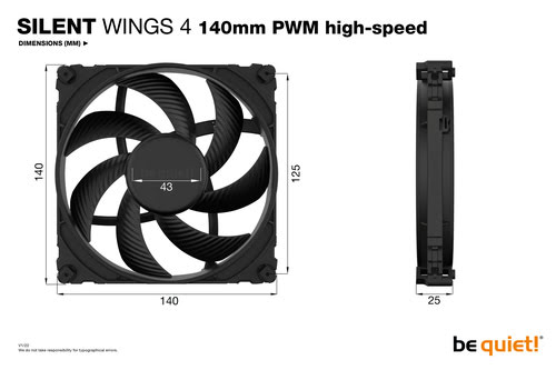 Be Quiet! SILENT WINGS 4 140mm PWM High speed - Ventilateur boîtier