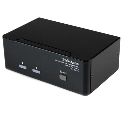 Grosbill Commutateur et splitter StarTech 2 Port Dual DVI USB KVM Switch