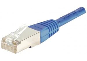 Patch RJ45 cat5E FTP 15cm bleu - Connectique réseau - grosbill-pro.com - 0