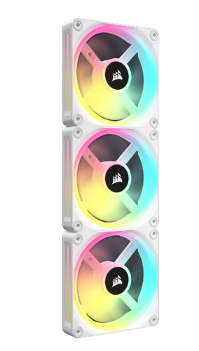 Ventilateur Corsair iCUE QL120 RGB Triple Pack Blanc 12cm