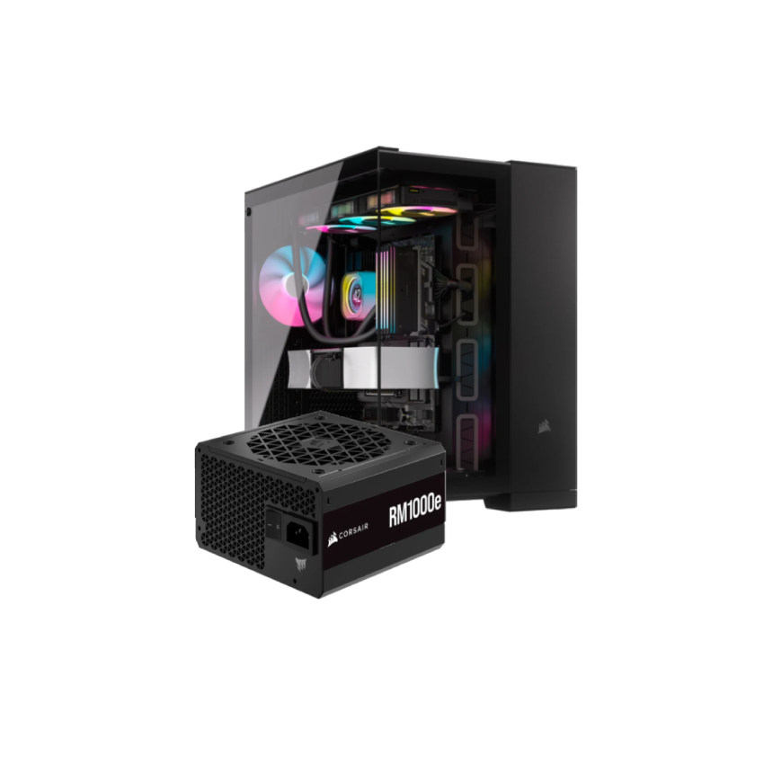 iCUE LINK6500X RGB Noir+RM1000e 80+Gold Mod. Noir