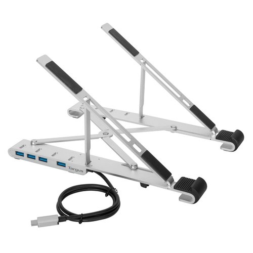 Targus Portable Stand+USB-A Hub Silver - Achat / Vente sur grosbill-pro.com - 0