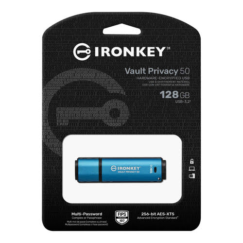 Kingston 128Go USB 3.2 Vault Privacy 50 - Clé USB Kingston - 2