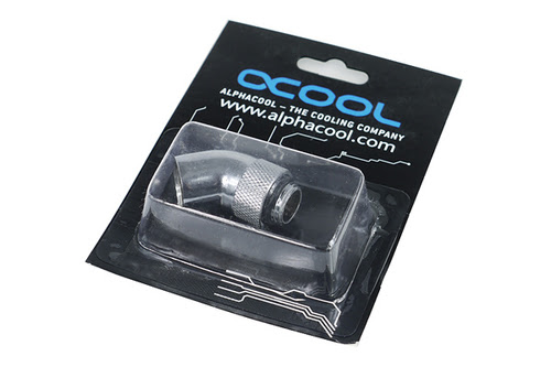 Alphacool HF Coude 45° rotatif - 1/4" Mâle / Femelle Chrome - Watercooling - 3