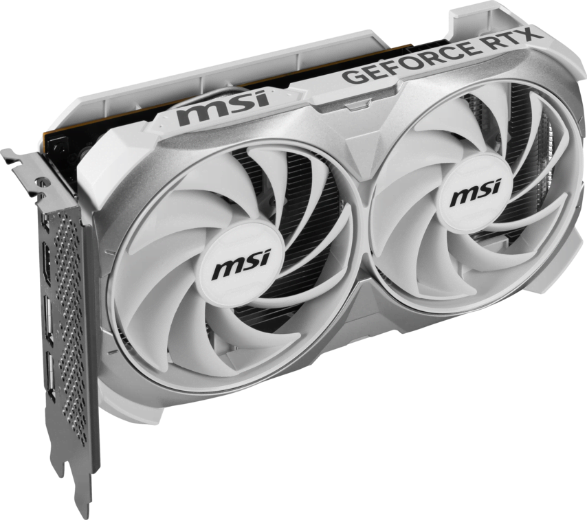 MSI GeForce RTX 4060 VENTUS 2X WHITE 8G OC  - Carte graphique MSI - 3