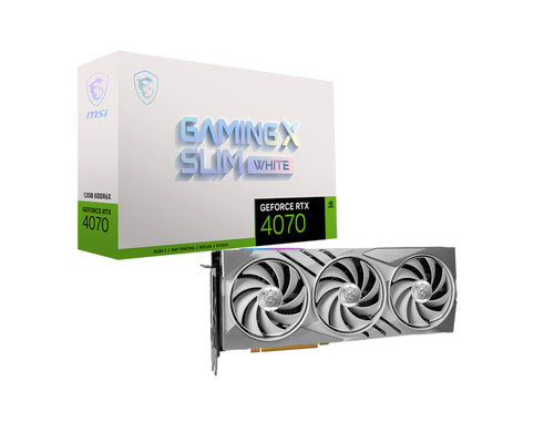 MSI GeForce RTX 4070 GAMING X SLIM WHITE 12G - Carte graphique - 0