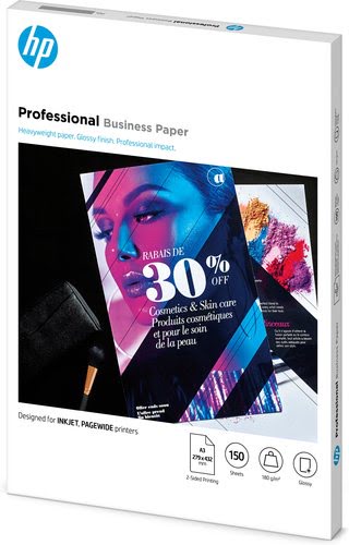 HP Pro Biz Gls A3 180g 150sh FSC Paper - Achat / Vente sur grosbill-pro.com - 1