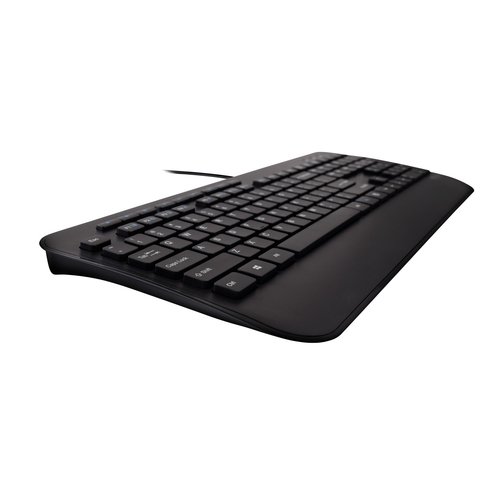 Clavier USB grande taille avec repose-mains et souris ambidextre - FR Noir - Achat / Vente sur grosbill-pro.com - 3