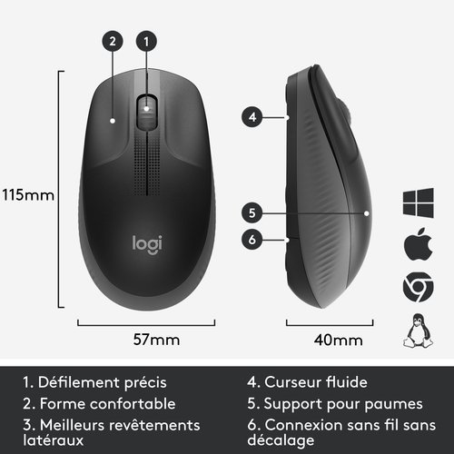 Logitech M190 - Souris PC Logitech - grosbill-pro.com - 7