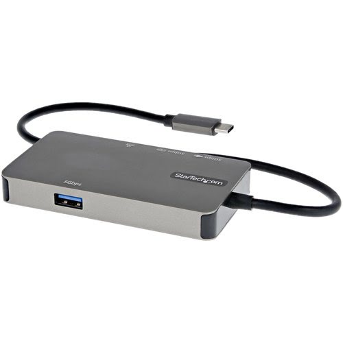 StarTech.com Adaptateur Multiport USB C - Station d'Accueil USB C avec  Sortie Vidéo USB-C DP Alt Mode/4K HDMI 2.0/VGA - Hub/Dock USB C Double  Écran - Mini Station d'Accueil pour PC Portable