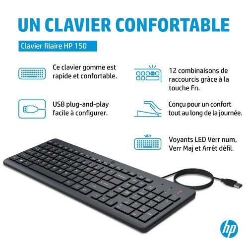 HP 150 WD KBD - Achat / Vente sur grosbill-pro.com - 4