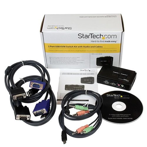 2 Port USB KVM Switch w/Audio & Cables - Achat / Vente sur grosbill-pro.com - 5