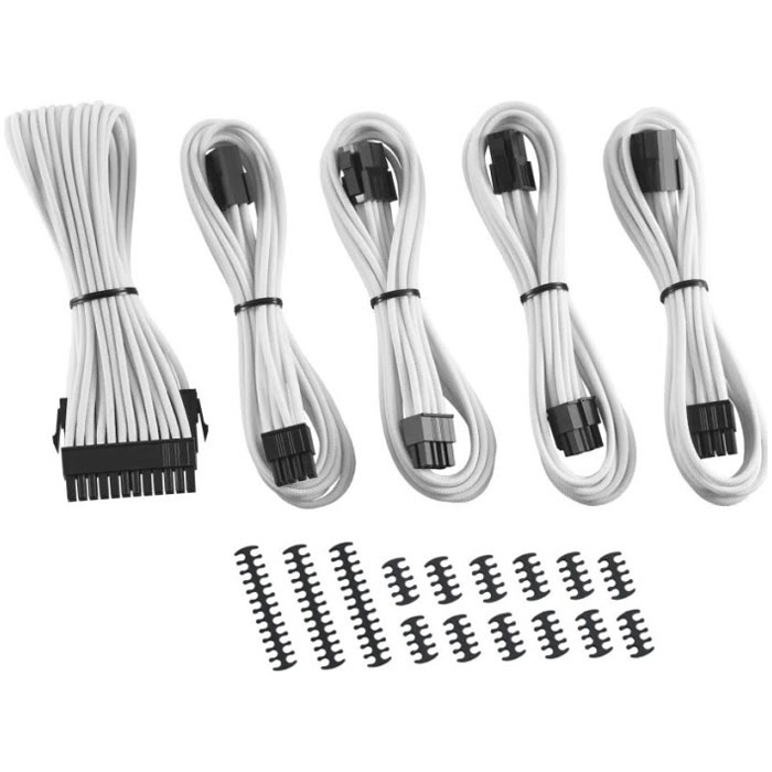 CableMod Kit câbles tressés (White) CM-CAB-CKIT-N88KW-R (CM-CAB-CKIT-N88KW-R) - Achat / Vente Accessoire alimentation sur grosbill-pro.com - 0