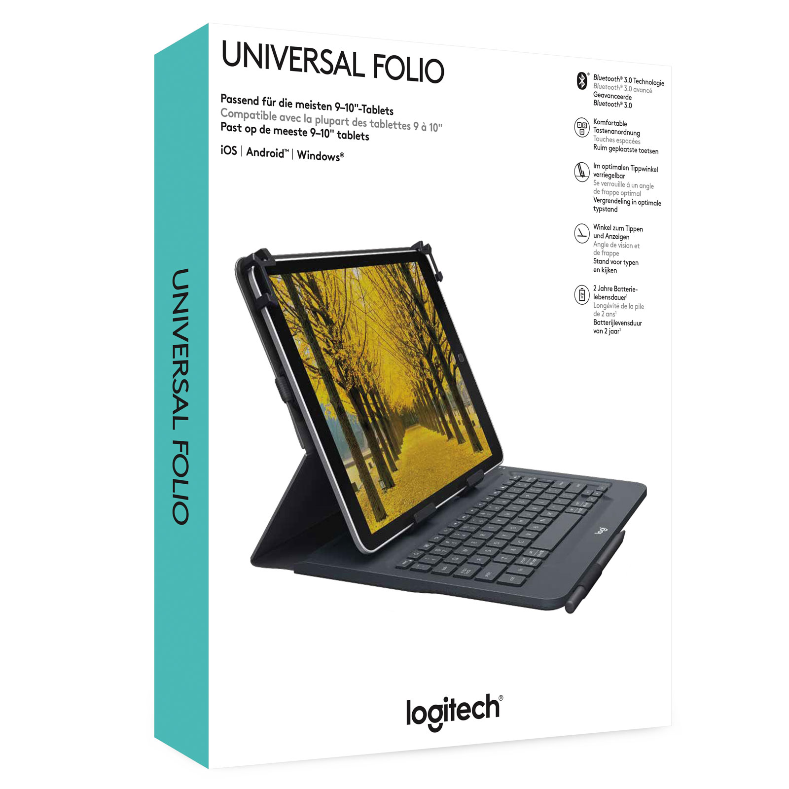 Logitech Universal Folio Etui Tablette avec Clavier pour Tablette 9/10 -  Etui tablette - Garantie 3 ans LDLC
