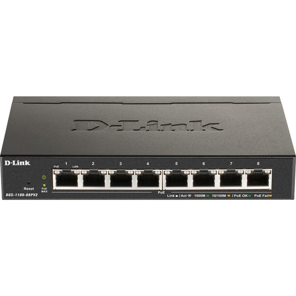 8 Ports PoE+ Gigabit - DGS-1100-08PV2