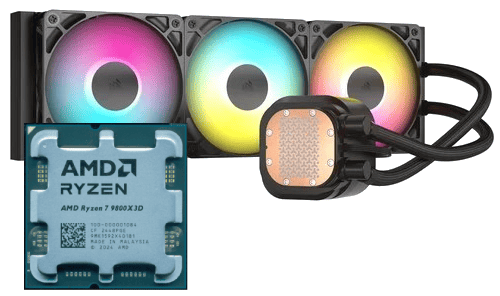 Ryzen 7 9800X3D tray + NAUTILUS 360 ARGB Noir