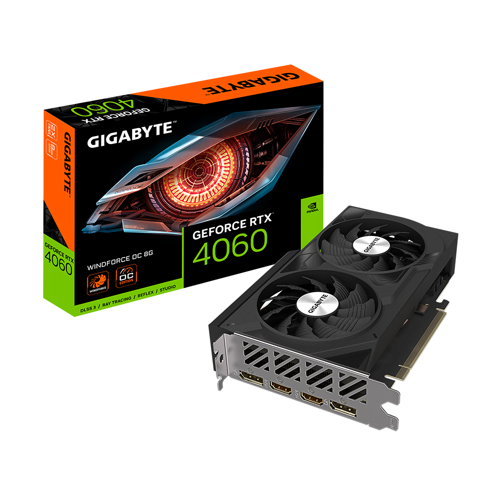 Grosbill Carte graphique Gigabyte GeForce RTX 4060 WINDFORCE OC 8G