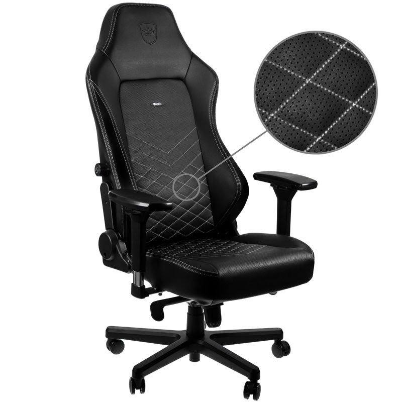 NobleChairs HERO Noir/Blanc - Siège PC Gamer - grosbill-pro.com - 0