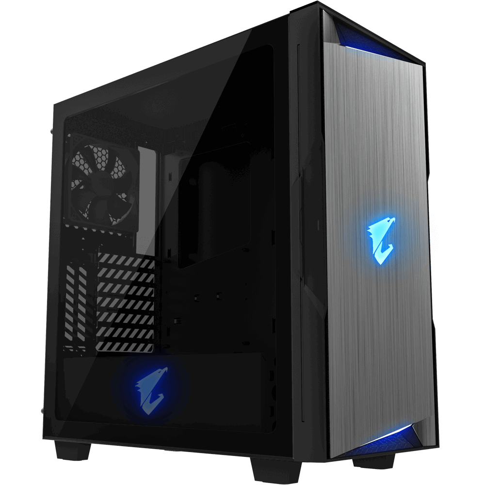 Gigabyte AORUS C300 GLASS Gris - Boîtier PC Gigabyte - grosbill-pro.com - 0