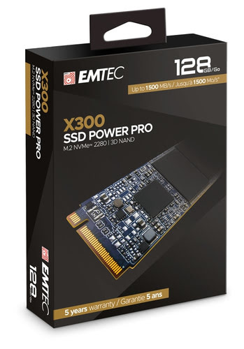 Emtec ECSSD128GX300  M.2 - Disque SSD Emtec - grosbill-pro.com - 1
