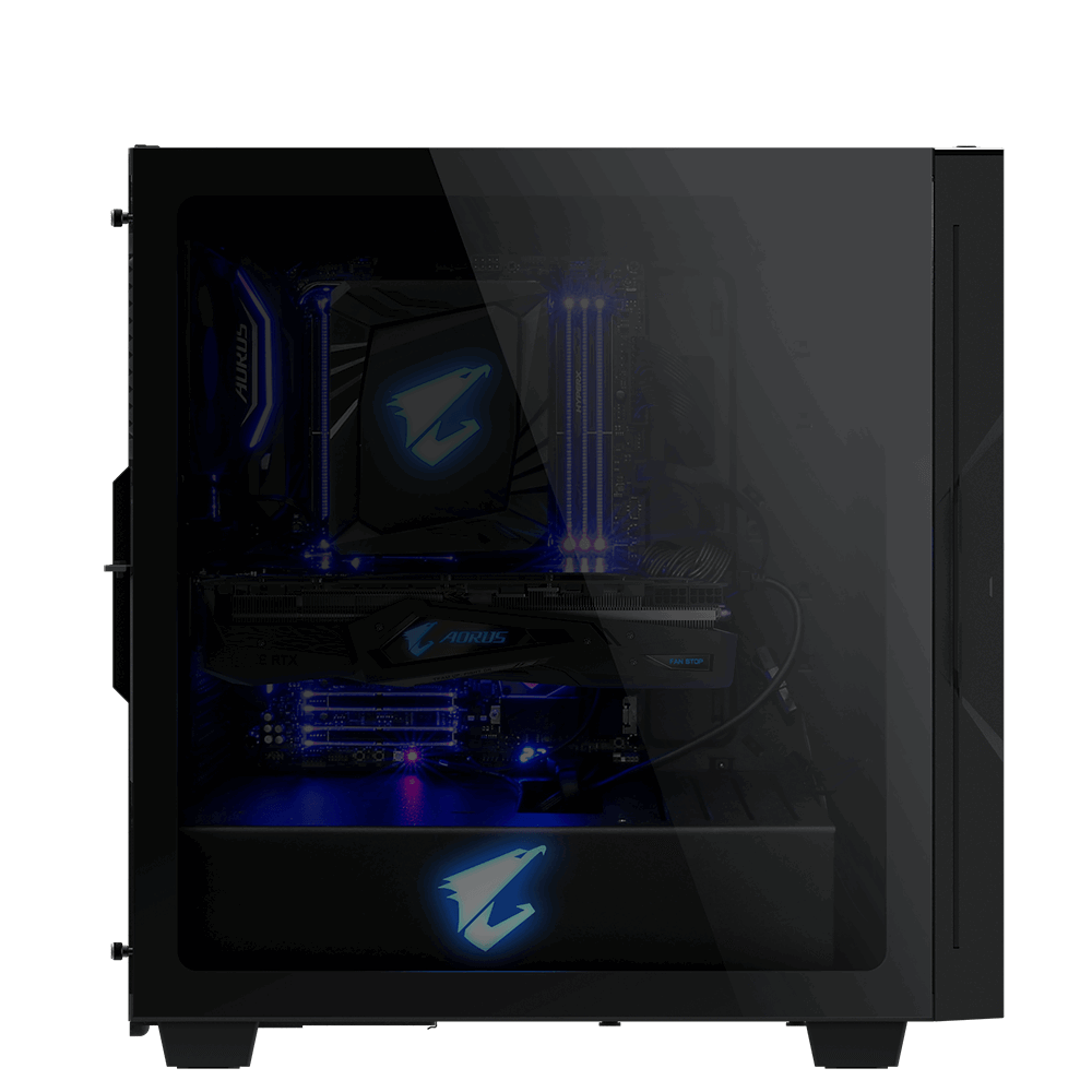 Gigabyte AORUS C300 GLASS Gris - Boîtier PC Gigabyte - grosbill-pro.com - 1