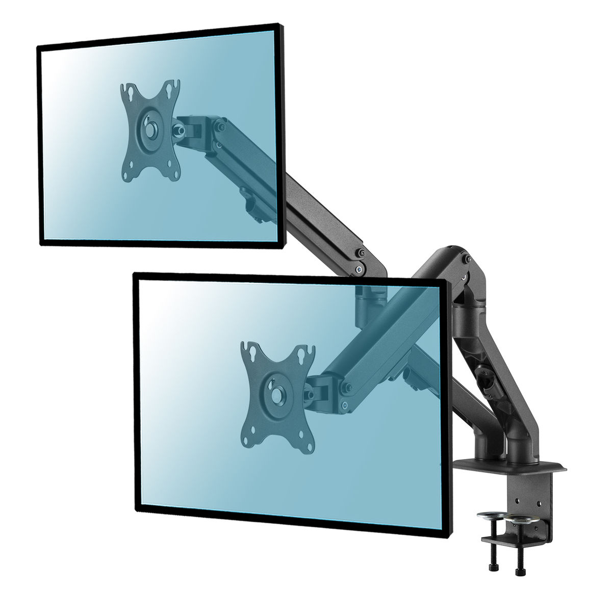 Grosbill Accessoire écran Kimex International Support avec ressort mécanique 2 écrans 17" à 27" 