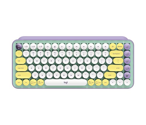 Grosbill Clavier PC Logitech Pop Keys - Violet/Sans Fil