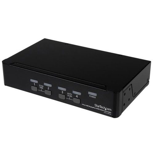Grosbill Commutateur et splitter StarTech 4 Port USB DisplayPort KVM Switch