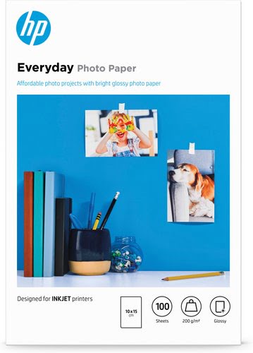 HP Paper/Everyday Glossy Photo 100 10x15 - Achat / Vente sur grosbill-pro.com - 0