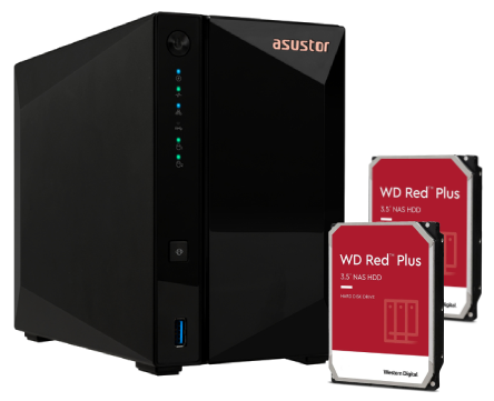 AS3302T v2 - 2 baies avec 2 disques de 2T RED Plus
