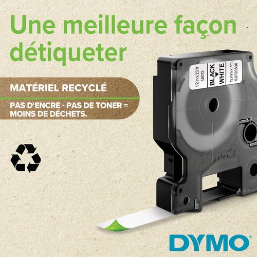 D1 - TAPE DYMO 12MMX7M pour imprimante Ruban Dymo