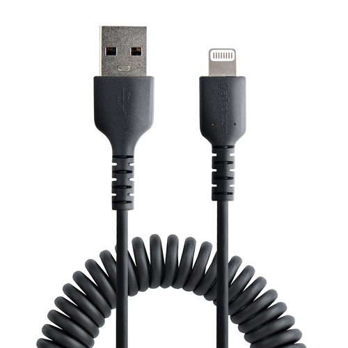 1m/3ft USB to Lightning Cable Coiled - Achat / Vente sur grosbill-pro.com - 2