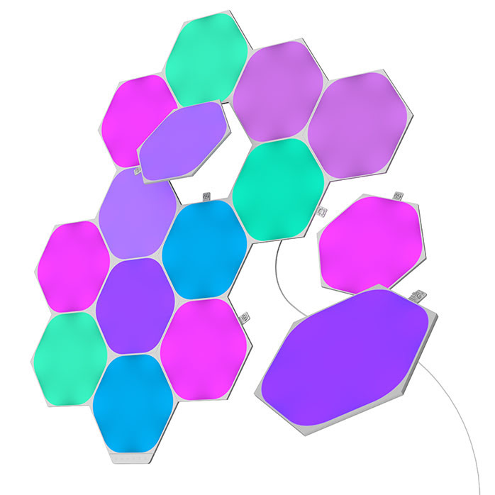 Nanoleaf Shapes Hexagons Starter Kit - 15 pièces  (NL42-6002HX-15PK) - Achat / Vente Objet connecté / Domotique sur grosbill-pro.com - 0