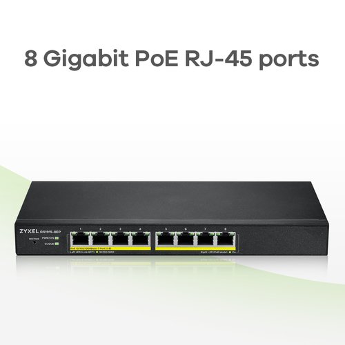 ZYXEL GS1915-8EP 8-PORT GBE POE - Achat / Vente sur grosbill-pro.com - 5