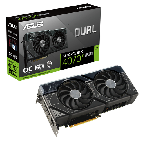 Asus GeForce RTX 4070 TI SUPER Dual OC 16GB - Carte graphique - 11